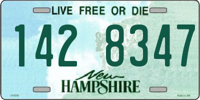 NH license plate 1428347