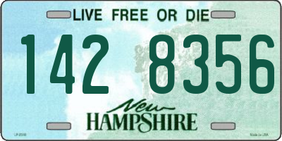 NH license plate 1428356