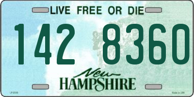 NH license plate 1428360