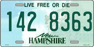 NH license plate 1428363