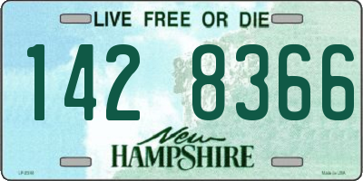 NH license plate 1428366