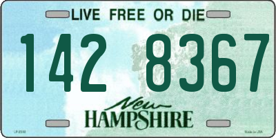 NH license plate 1428367