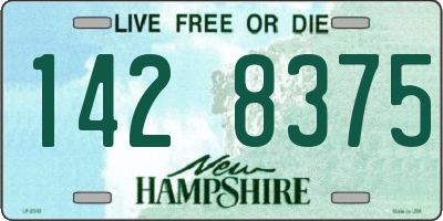 NH license plate 1428375