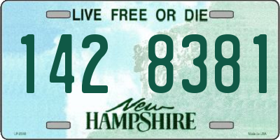 NH license plate 1428381