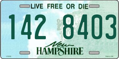 NH license plate 1428403
