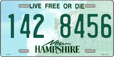 NH license plate 1428456