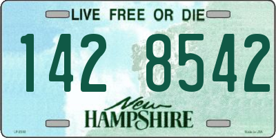 NH license plate 1428542