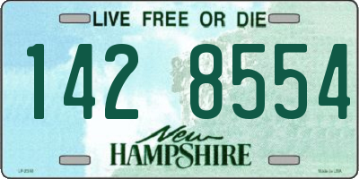 NH license plate 1428554