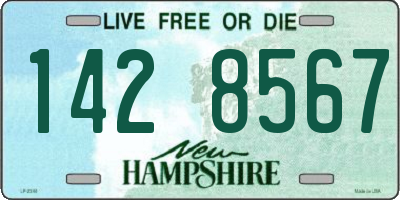 NH license plate 1428567