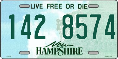 NH license plate 1428574