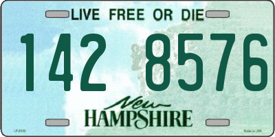 NH license plate 1428576