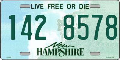 NH license plate 1428578