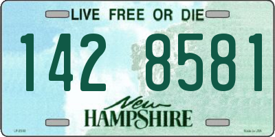 NH license plate 1428581