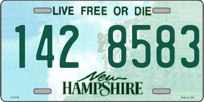 NH license plate 1428583