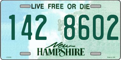 NH license plate 1428602