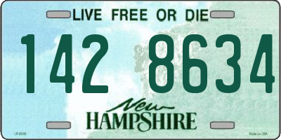 NH license plate 1428634