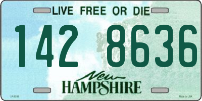NH license plate 1428636