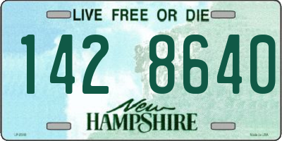 NH license plate 1428640