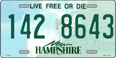 NH license plate 1428643