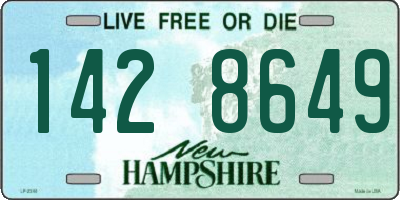 NH license plate 1428649