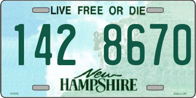 NH license plate 1428670