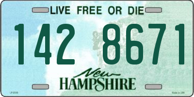 NH license plate 1428671