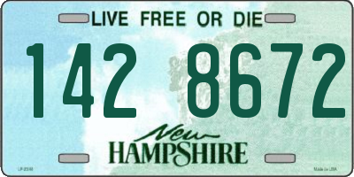 NH license plate 1428672