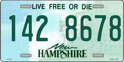 NH license plate 1428678