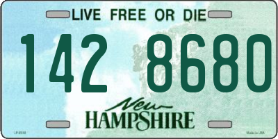 NH license plate 1428680