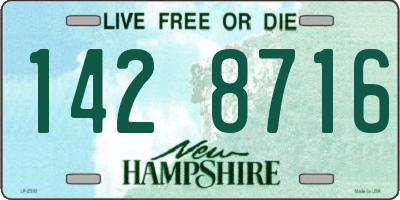 NH license plate 1428716
