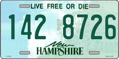 NH license plate 1428726