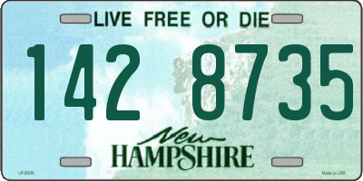 NH license plate 1428735