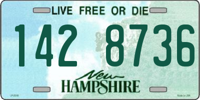NH license plate 1428736
