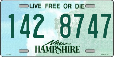 NH license plate 1428747