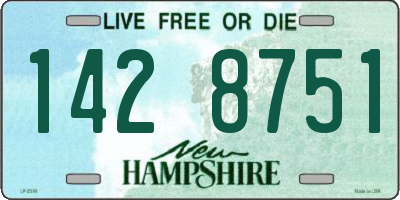 NH license plate 1428751