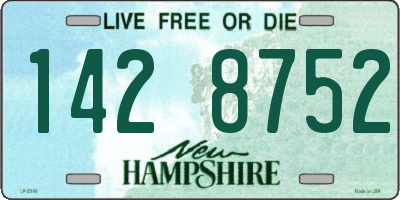 NH license plate 1428752