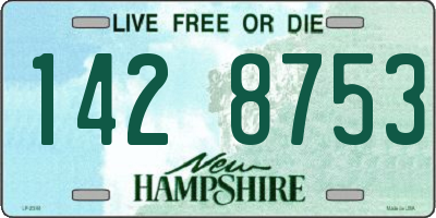 NH license plate 1428753