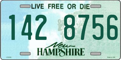 NH license plate 1428756
