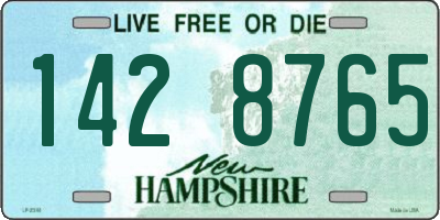 NH license plate 1428765