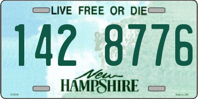 NH license plate 1428776