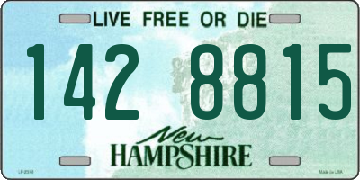 NH license plate 1428815