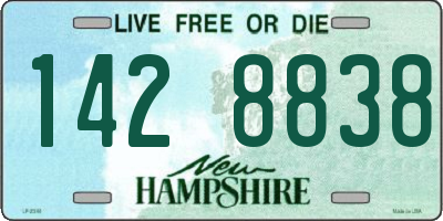 NH license plate 1428838