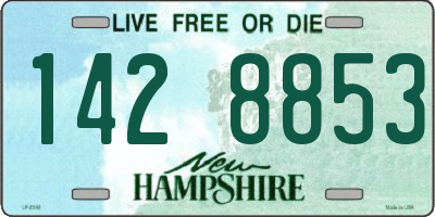 NH license plate 1428853
