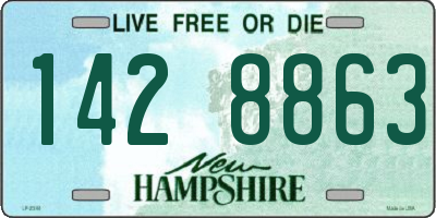 NH license plate 1428863