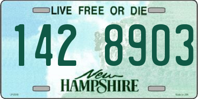 NH license plate 1428903