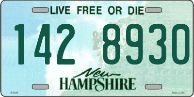 NH license plate 1428930
