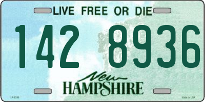 NH license plate 1428936