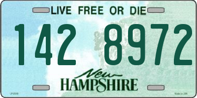 NH license plate 1428972