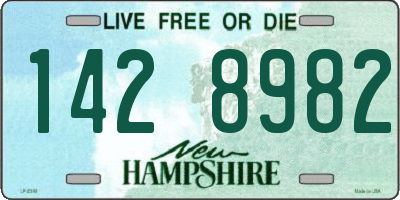 NH license plate 1428982