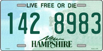NH license plate 1428983